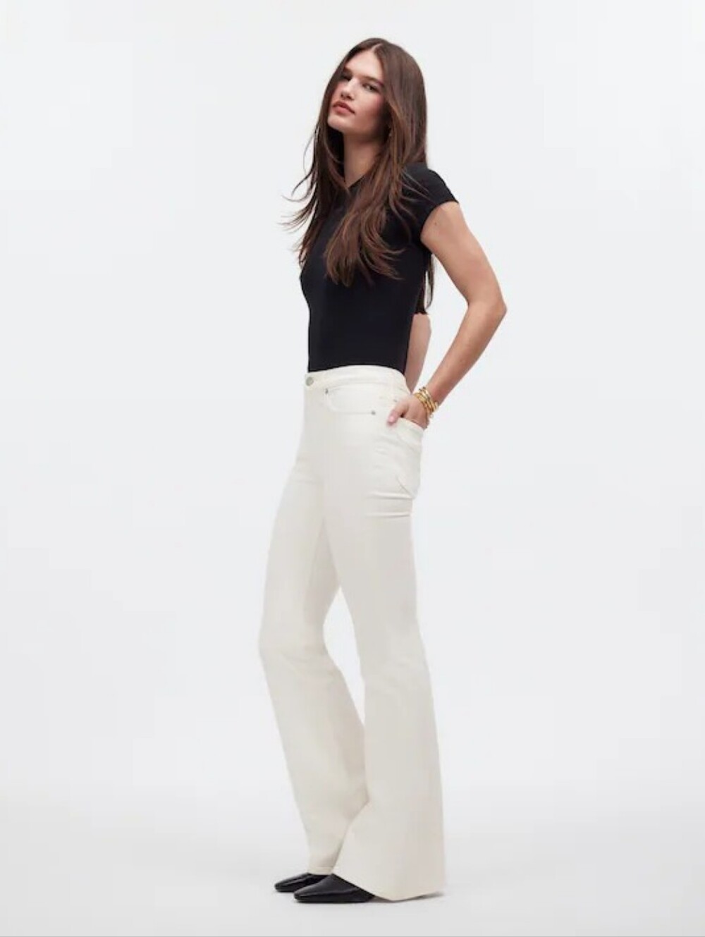 Madewell The Flea Market Flare Jeans In Tile White 27